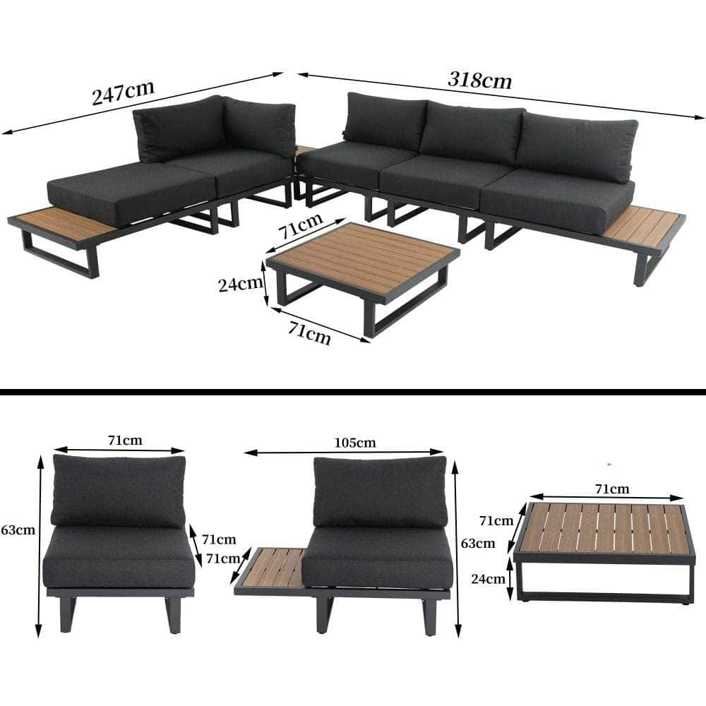 Modern Outdoor 7 Pcs Lounge Set