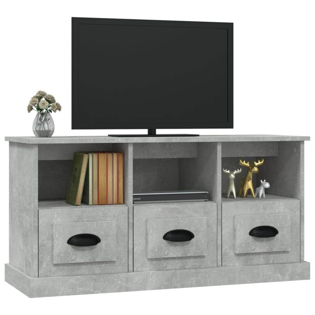 Modern White Engineered Wood TV Cabinet