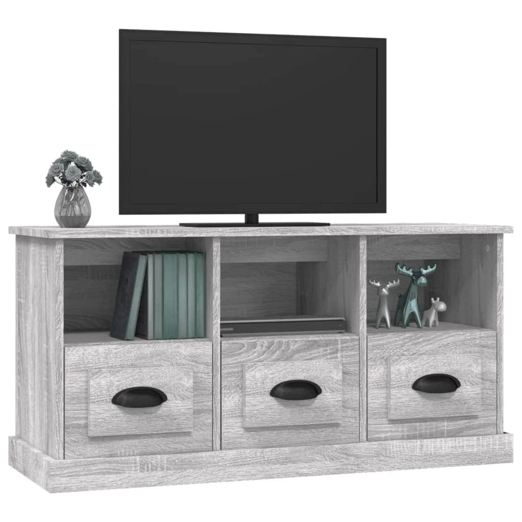 Modern White Engineered Wood TV Cabinet