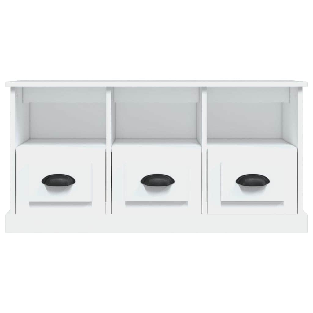 Modern White Engineered Wood TV Cabinet