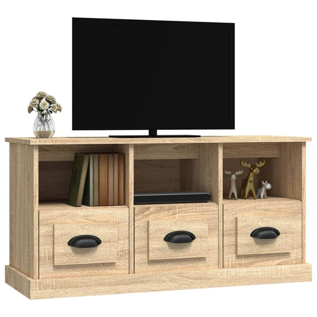 Modern White Engineered Wood TV Cabinet