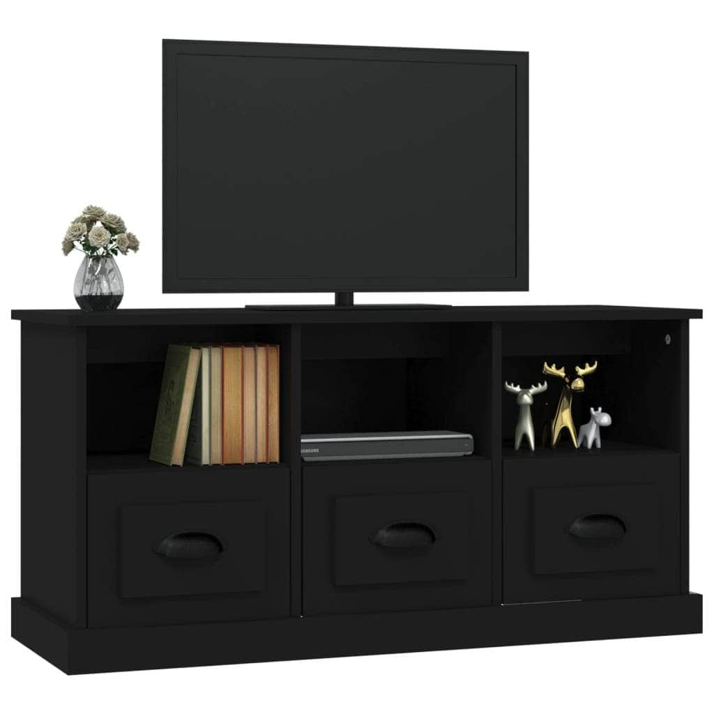 Modern White Engineered Wood TV Cabinet