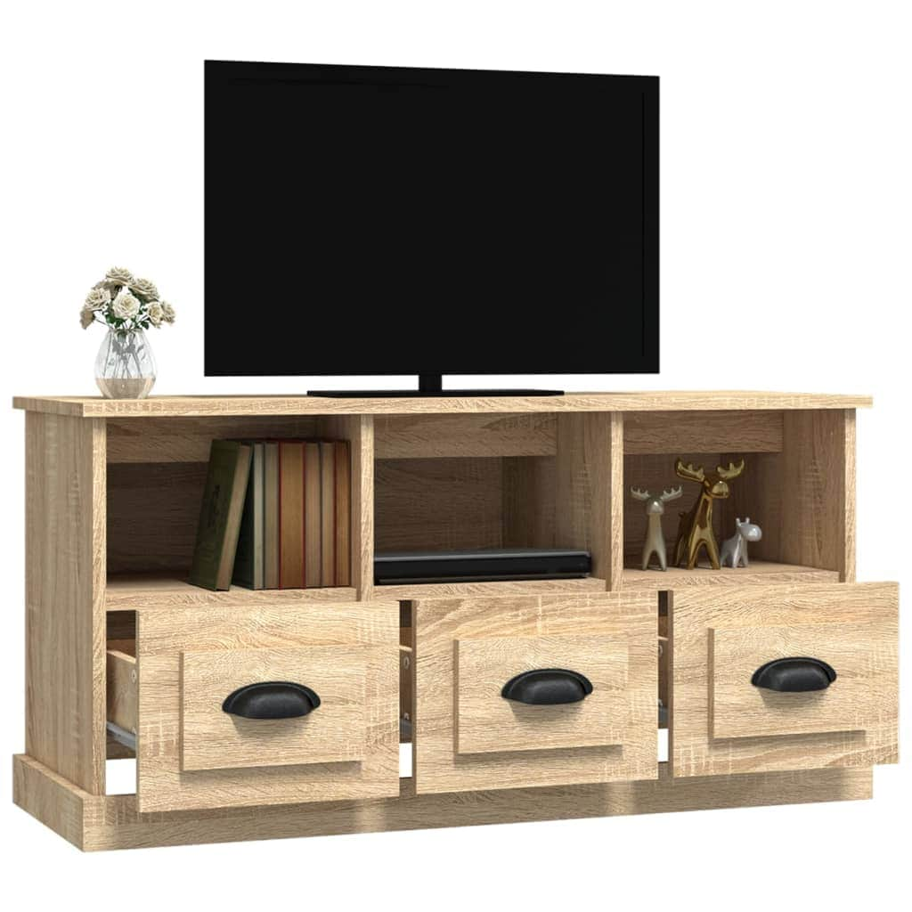 Modern White Engineered Wood TV Cabinet