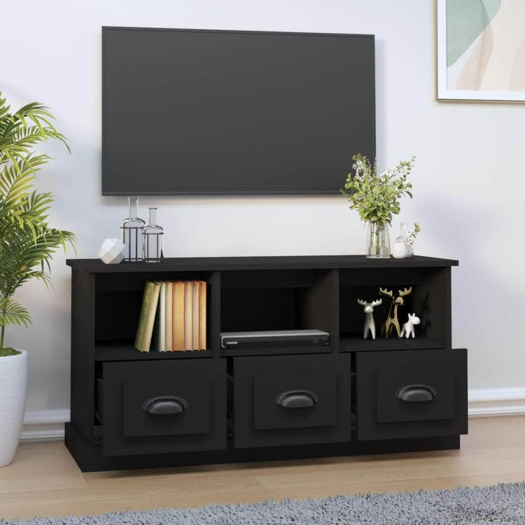 Modern White Engineered Wood TV Cabinet