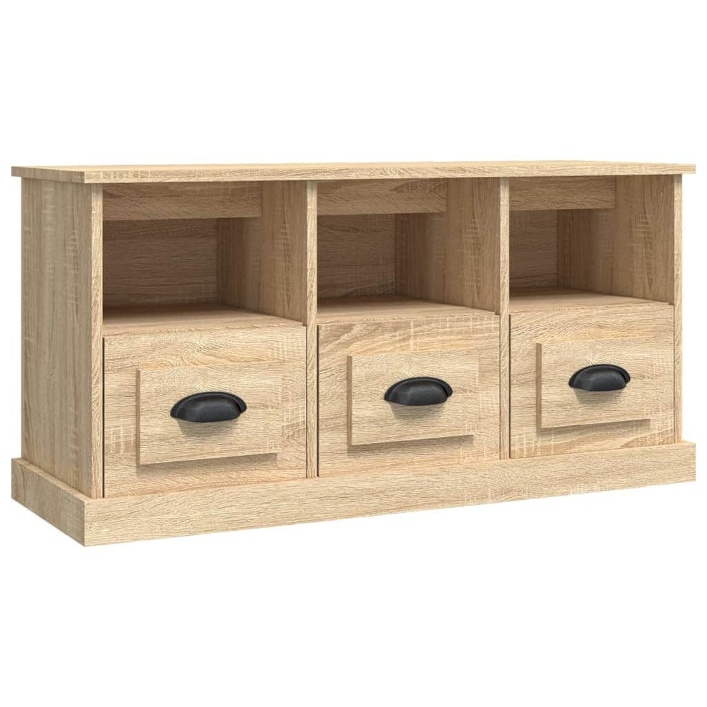 Modern White Engineered Wood TV Cabinet