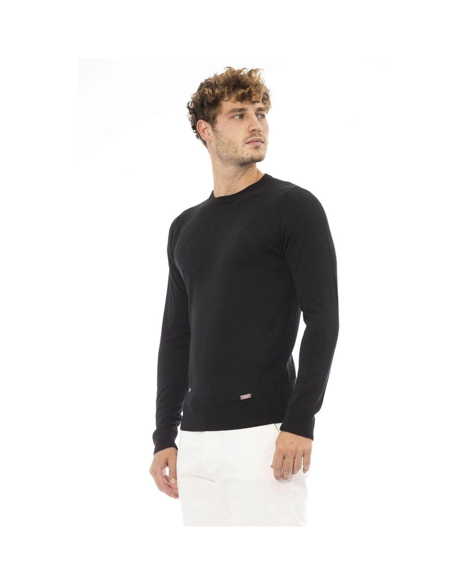 Modish Blue/Black Modal Sweater - Baldinini