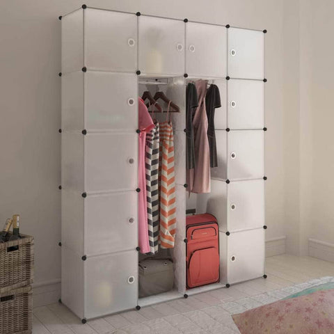 Modular Cabinet 14 Compartments White