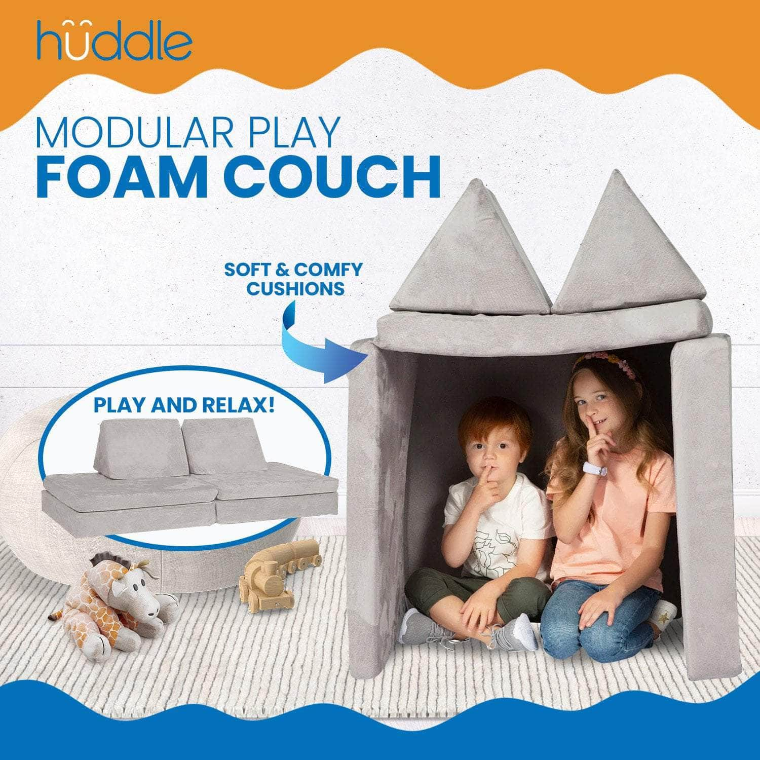 Modular Kids Play Foam Couch - Huddle