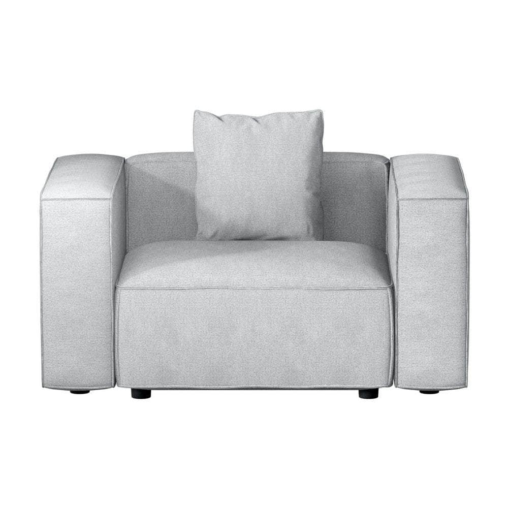 Modular Sofa Chaise Set 1-Seater Grey