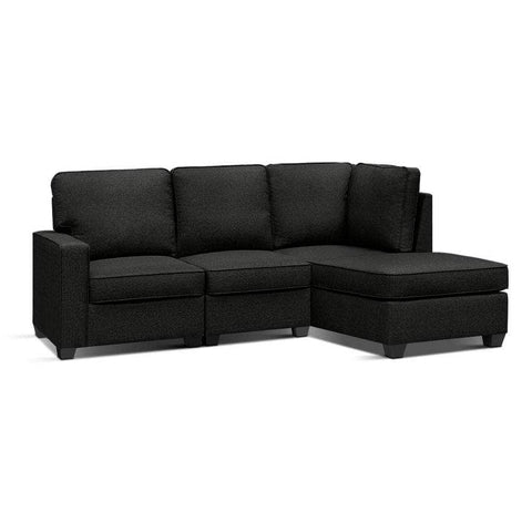 Modular Sofa Chaise Set 4-Seater Dark Grey