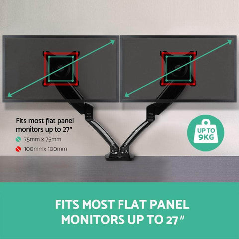 Monitor Arm Gas Spring Dual Desk Mount Screen Holder