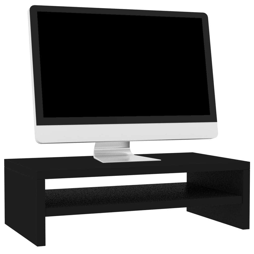 Monitor Stand Black Chipboard