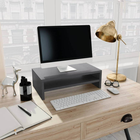 Monitor Stand Grey Chipboard