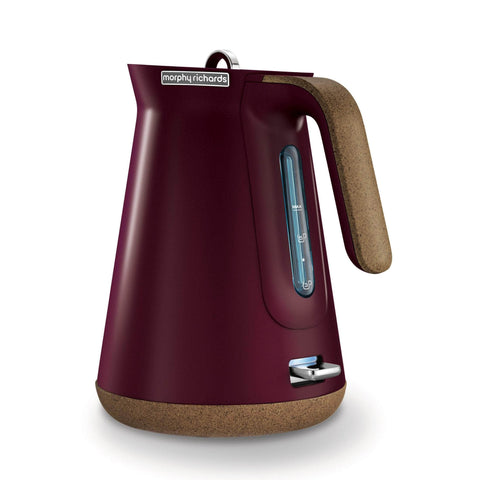 Morphy Richards 1.5L Aspect Kettle - Maroon With Cork-Effect Trim