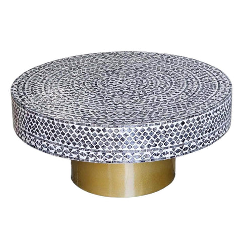 Mother Of Pearl Obsidian Luxe Coffee Table