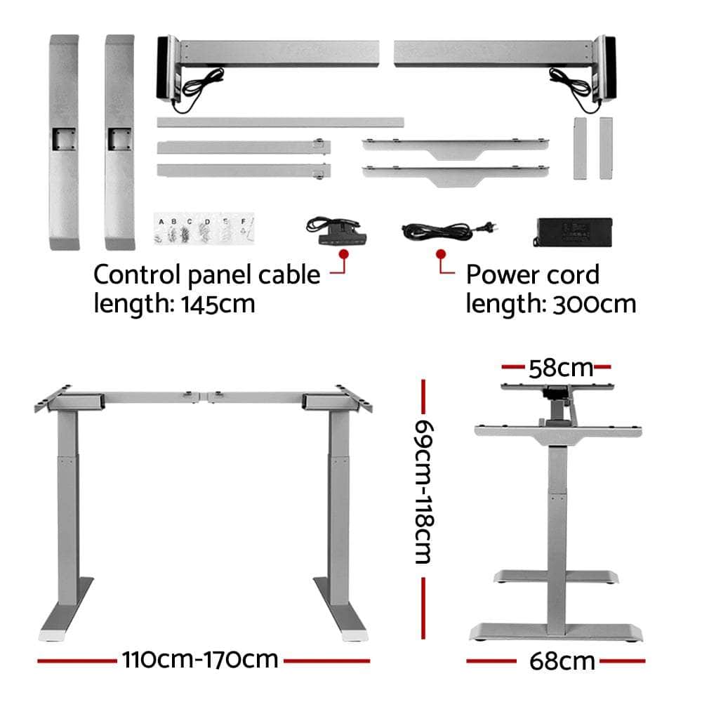 Motorised Standing Desk - Grey