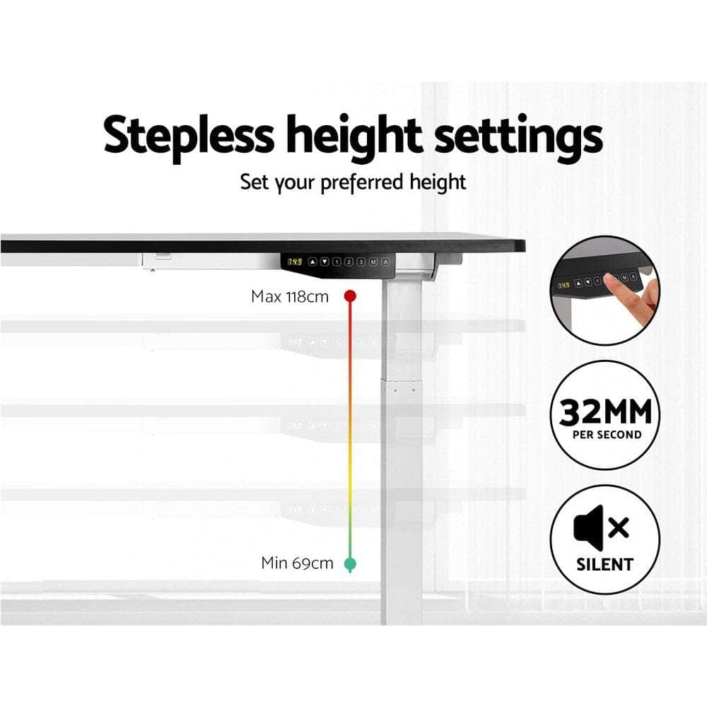 Motorised Standing Desk - White