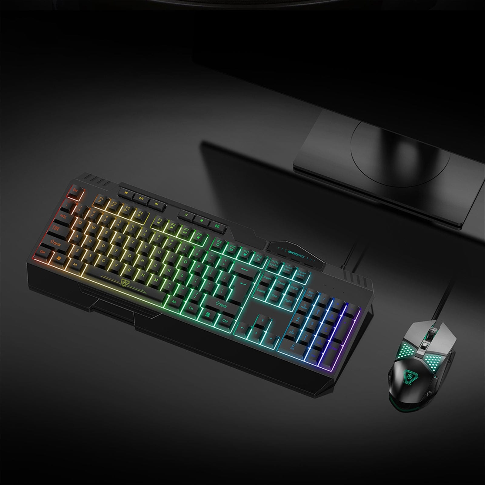 Mouse Keyboard 2 In 1 Backlight Gaming Breathing LED Combo for PC Laptop