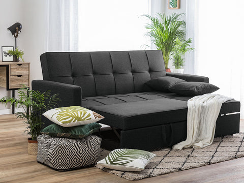 Multi-Functional Hartford Sofa Bed with Pullout Chaise - Black