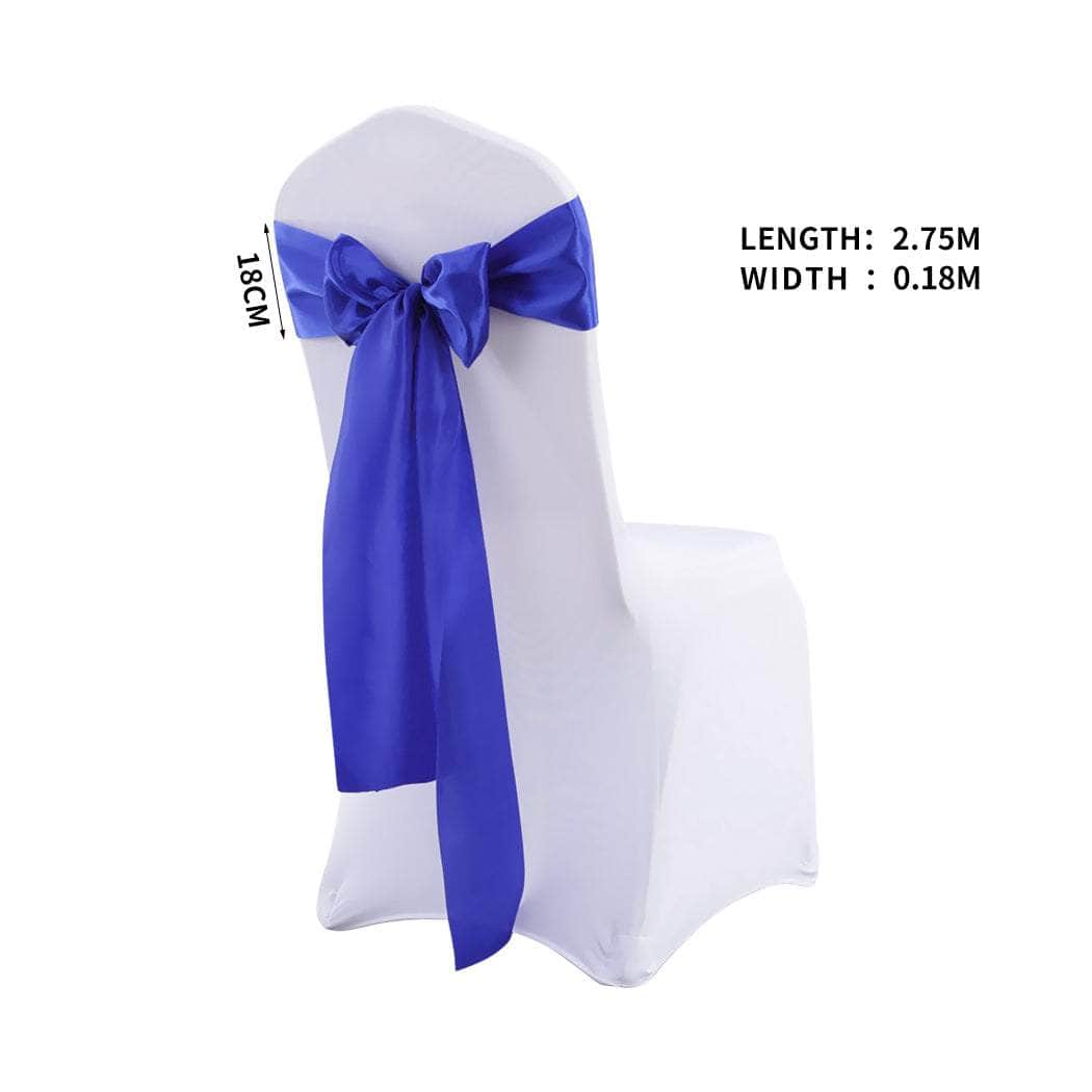 Multicoloured Chair Sashes Fabric Covers Navy