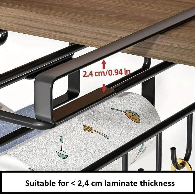 Multifunctional Under Cabinet Cutting Board Metal Holder Organiser