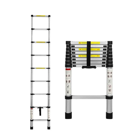 Multipurpose Ladder Telescopic 2.6M Silver