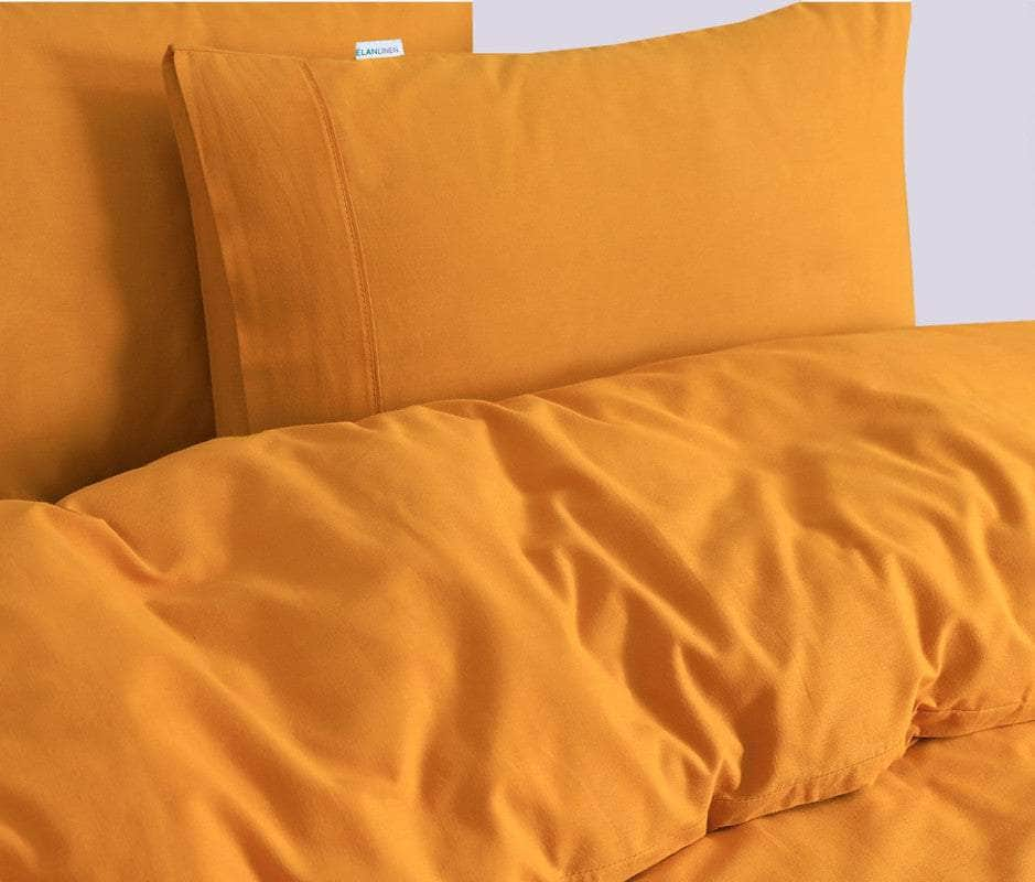 Mustard King Single Quilt Cover Set - 500Tc Egyptian Cotton