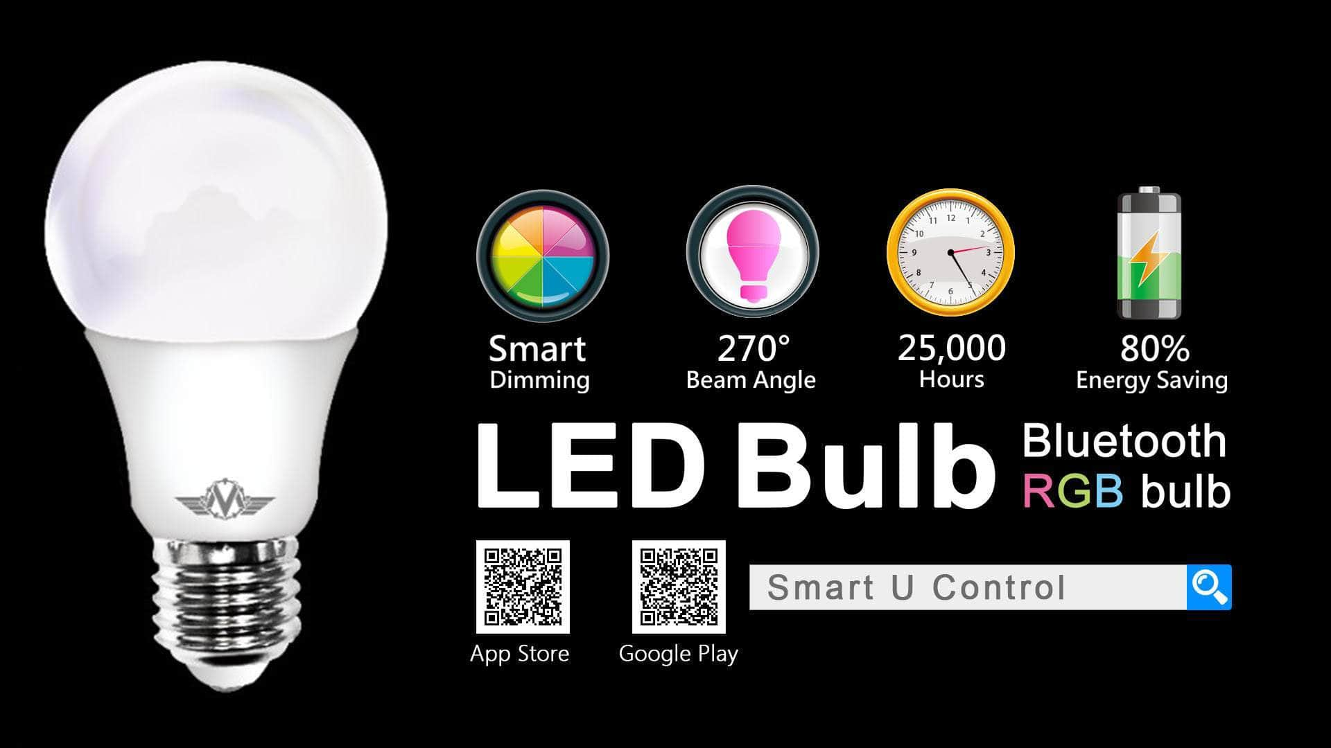 Mv Smart Bulb 9W B22 Twin Pack  (Apple App Only )