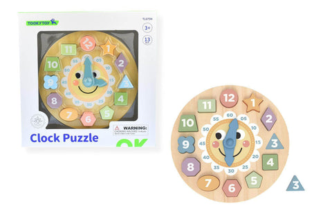 My Forest Friends Wooden Clock Shape Sorter Puzzle