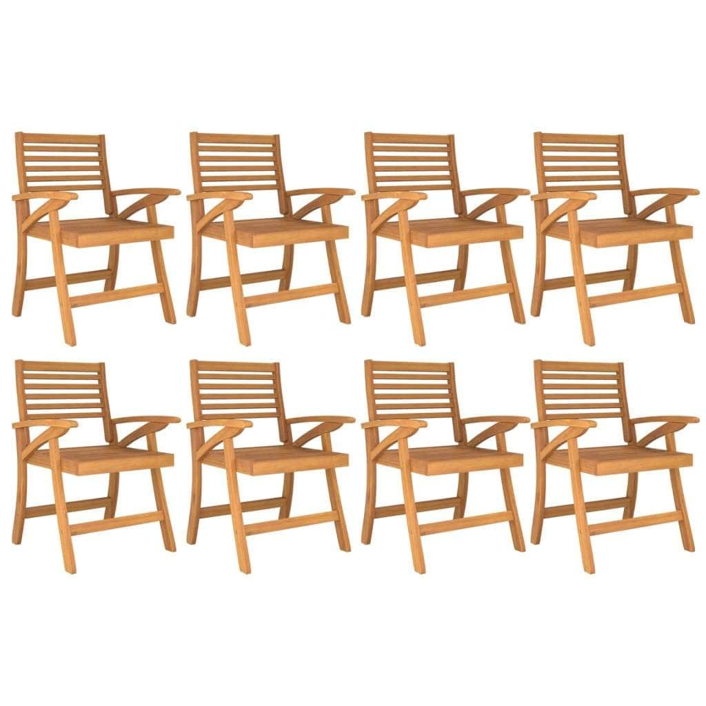 NaturaSeats: Exquisite Set Solid Wood Acacia Garden Chairs