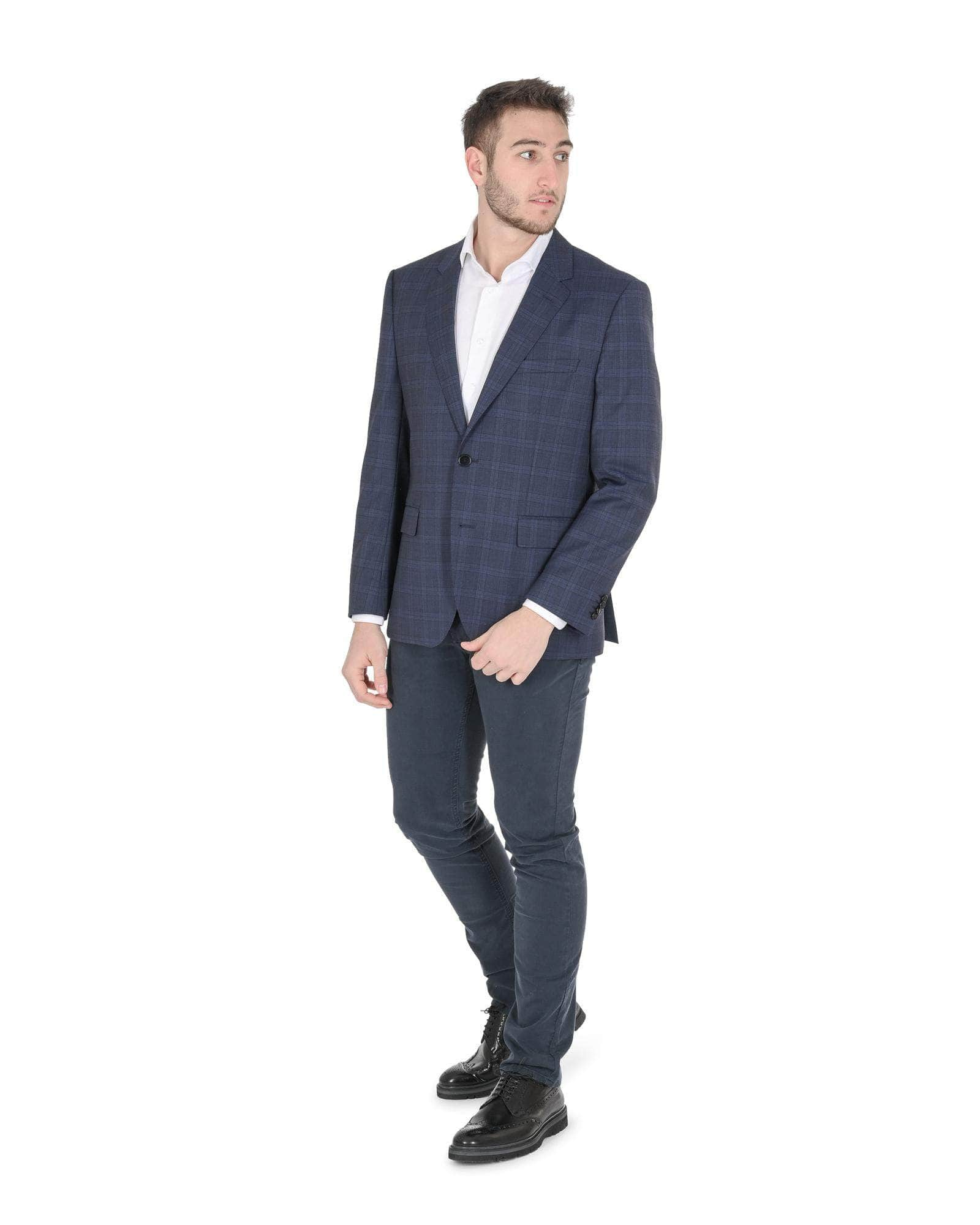 Navy/Grey Nightfall Hugo Boss Wool Jacket