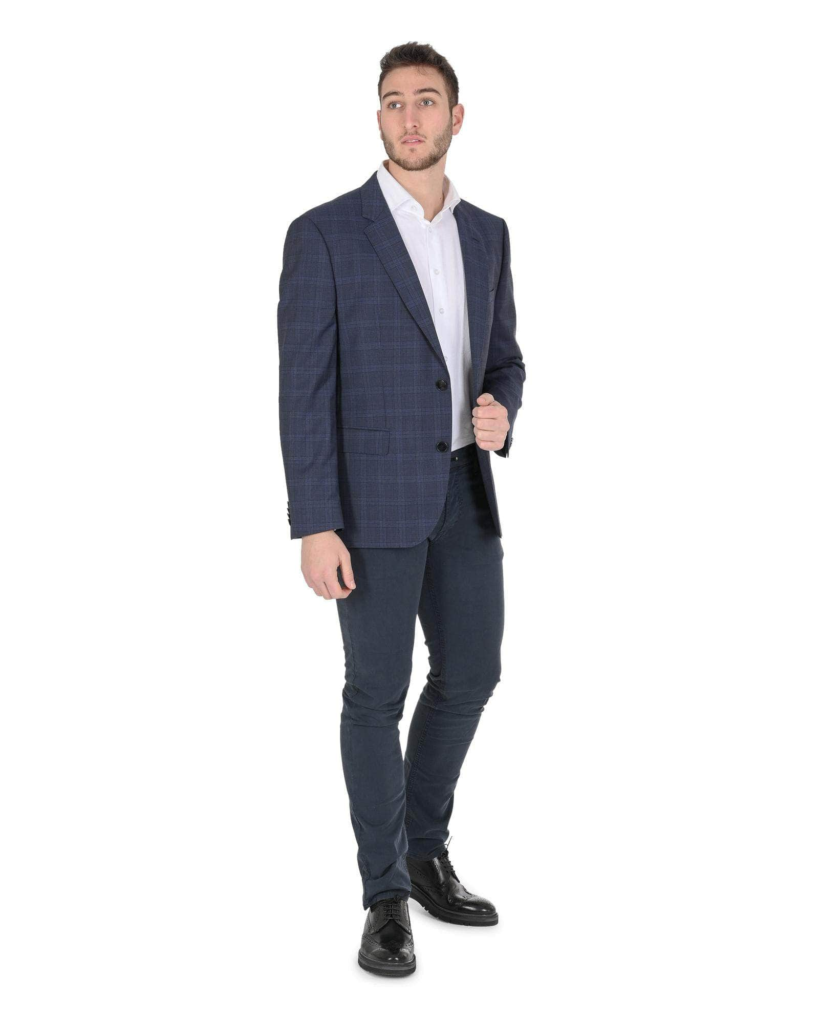 Navy/Grey Nightfall Hugo Boss Wool Jacket