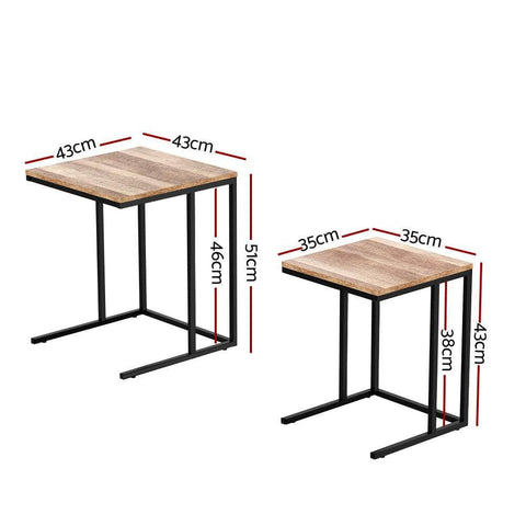 Nesting Coffee Table Sef Of 2 Walnut Brok