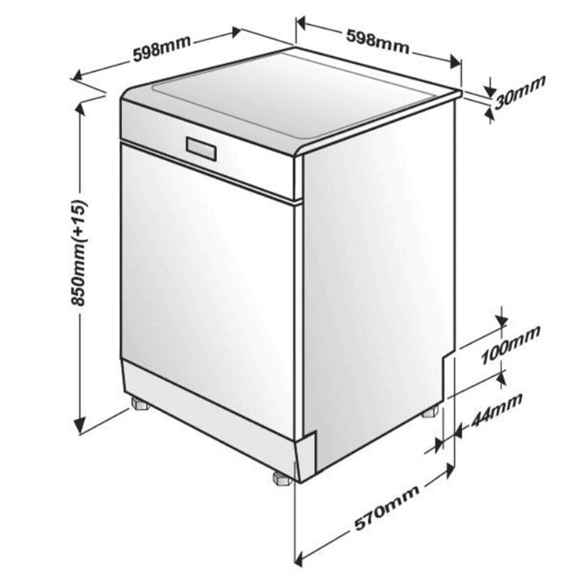 NEW Beko Freestanding Dishwasher 14 Place Stainless Steel BDFB1430X