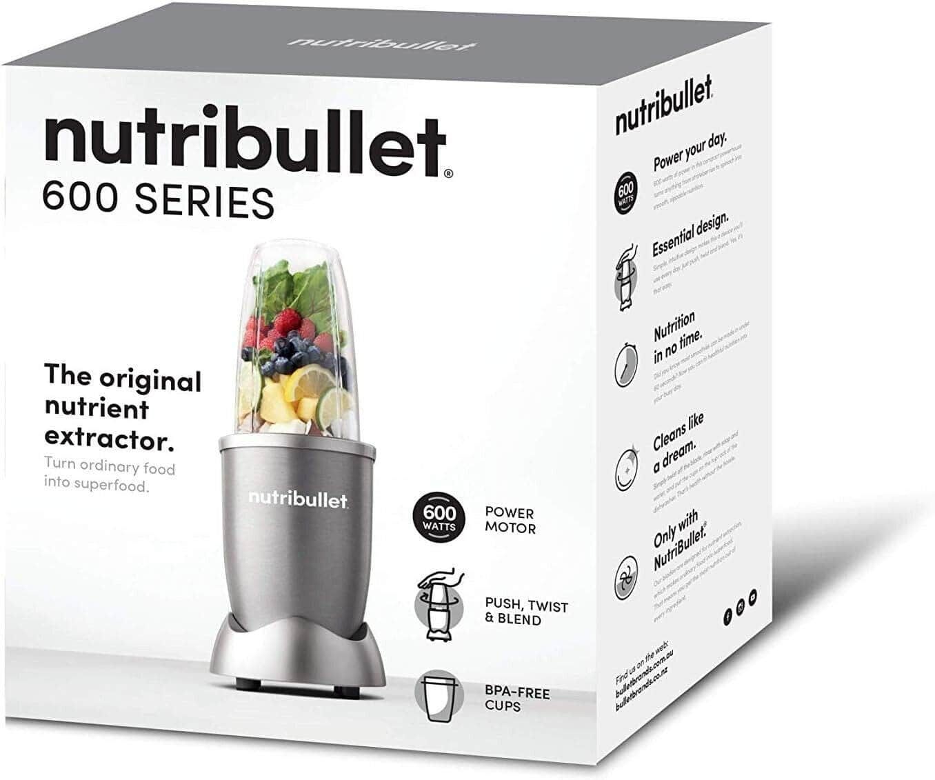 New Nutribullet 600W Series Blender Light Grey NBR-0507LG Free Delivery