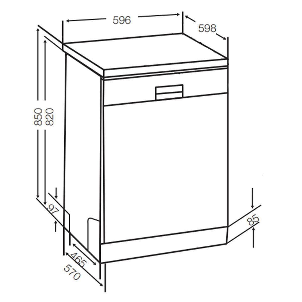 NEW Westinghouse Freestanding Dishwasher WSF6604XA