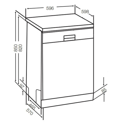 NEW Westinghouse Freestanding Dishwasher WSF6604XA