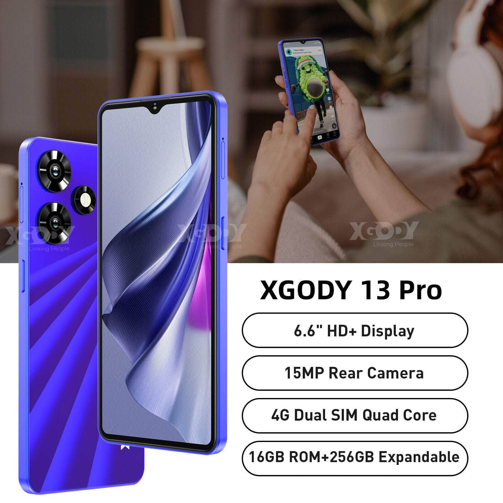 New XGODY 13 Pro Android Mobile Phone 4G Smartphone Unlocked 16GB Dual SIM