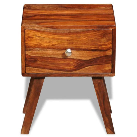 Nightstand With 1 Drawer 55 Cm Solid Sheesham Wood