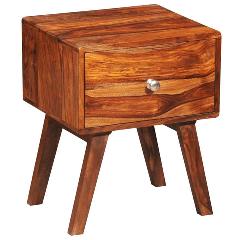 Nightstand With 1 Drawer 55 Cm Solid Sheesham Wood