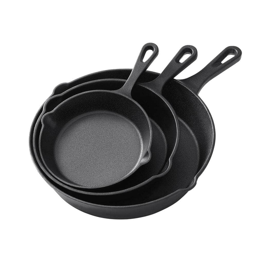 Non Stick Frying Pan Cast Iron 3Pcs