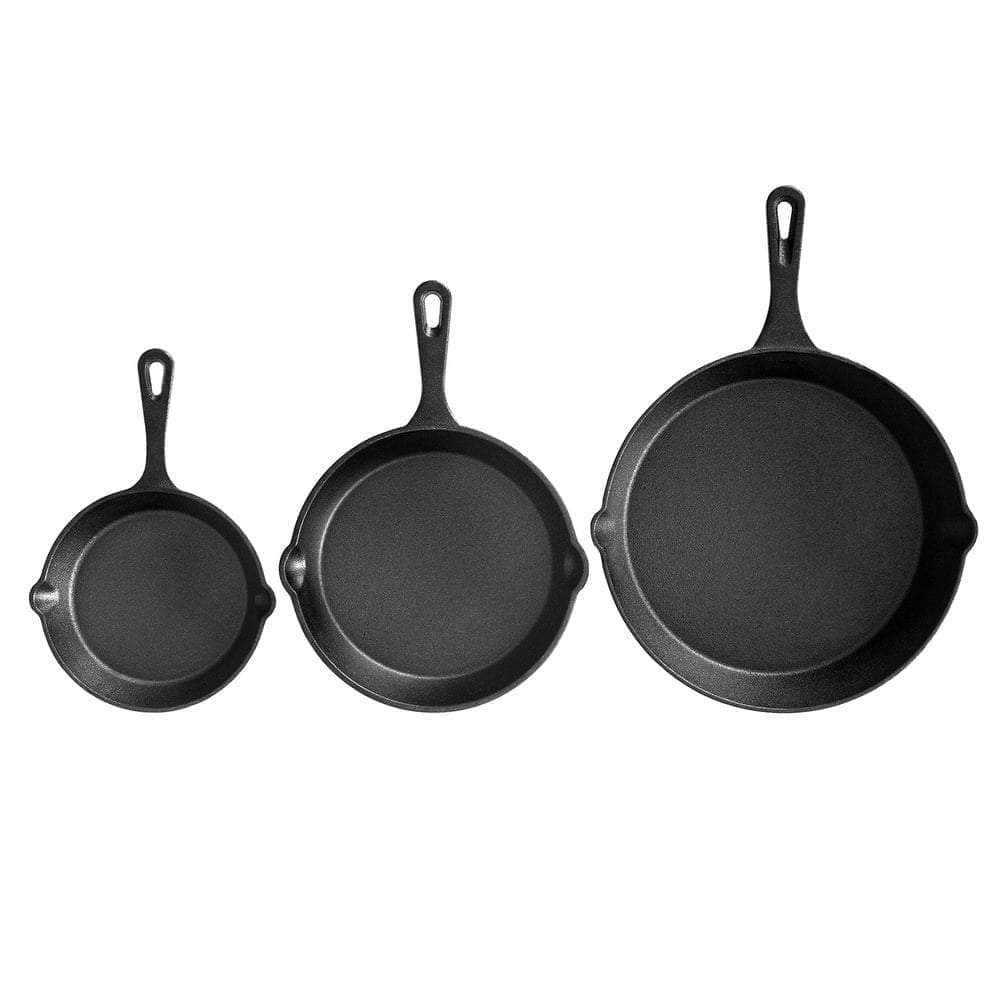 Non Stick Frying Pan Cast Iron 3Pcs