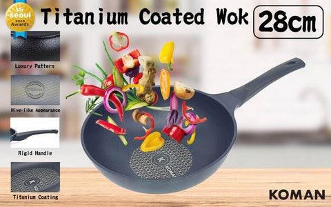 Non-Stick Titanium Coating Wok Pan 28cm