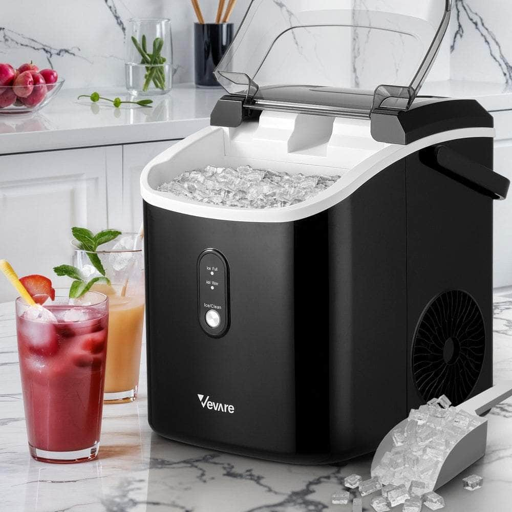 Nugget Portable Ice Maker with Ice Cube Scoop 15kg Black