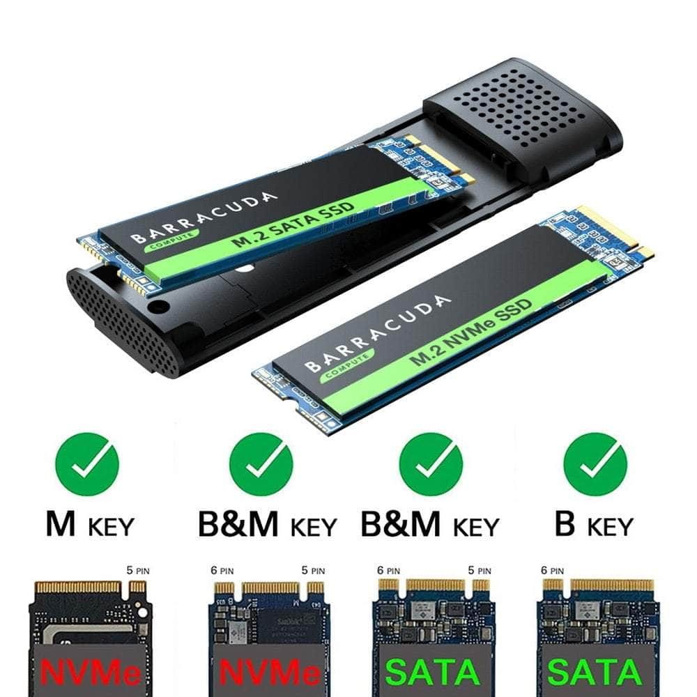 Nvme / Sata Dual Protocol M.2 Ssd Tool-Free Usb-C Enclosure