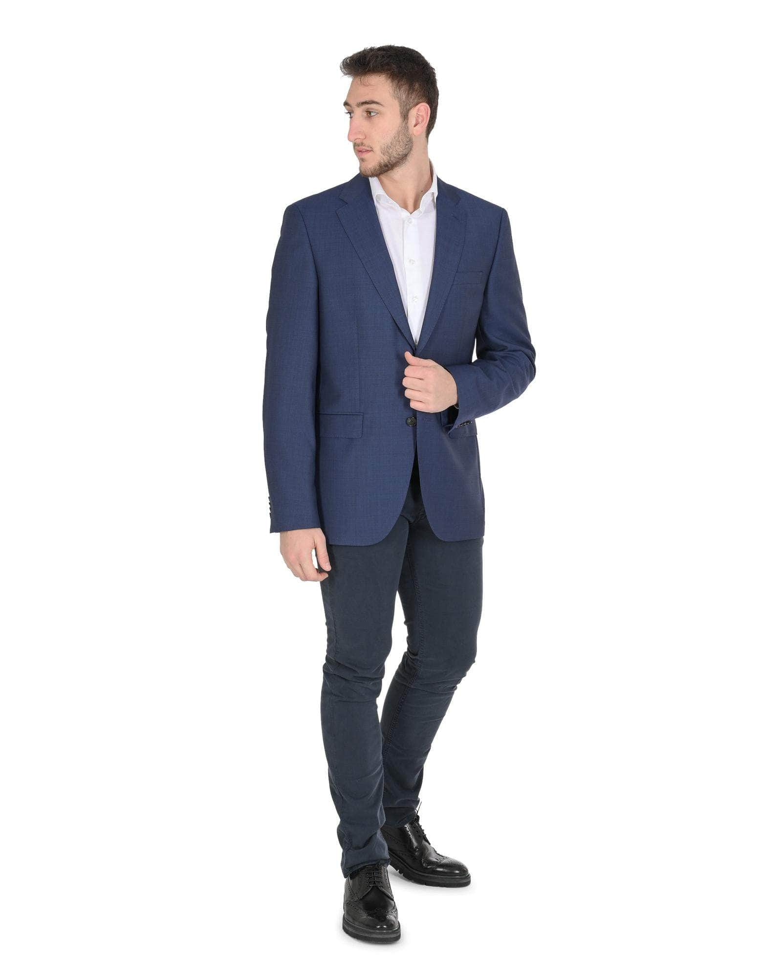 Obsidian Classic Hugo Boss Black/Blue/Grey Wool Jacket