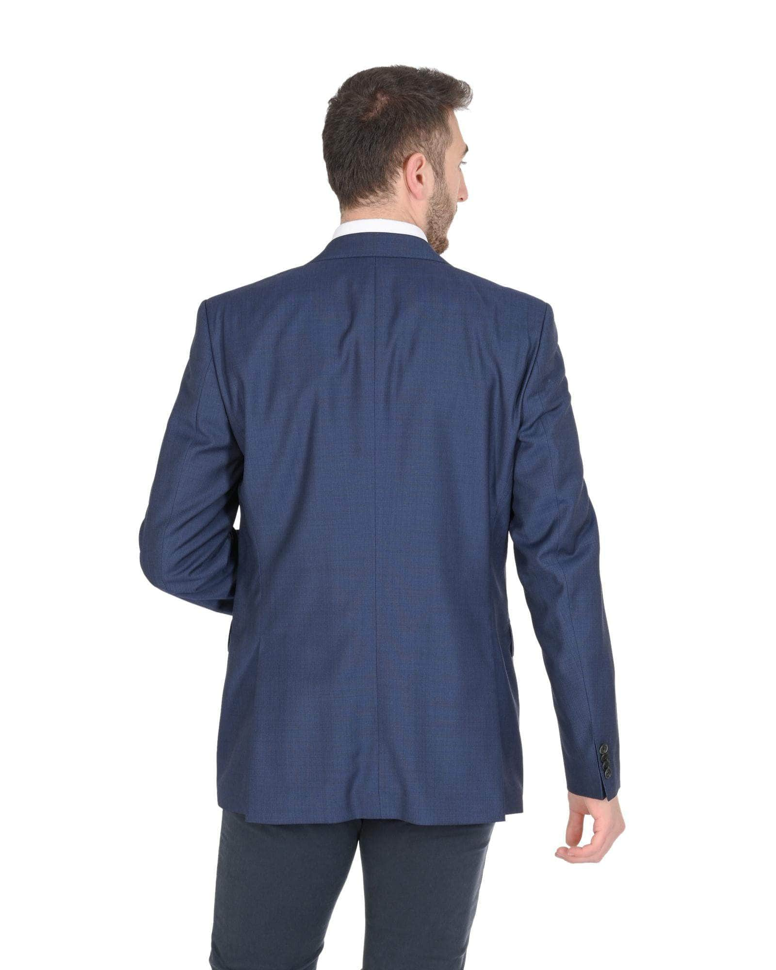 Obsidian Classic Hugo Boss Black/Blue/Grey Wool Jacket