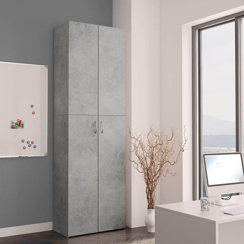 Office Cabinet Concrete Grey Chipboard