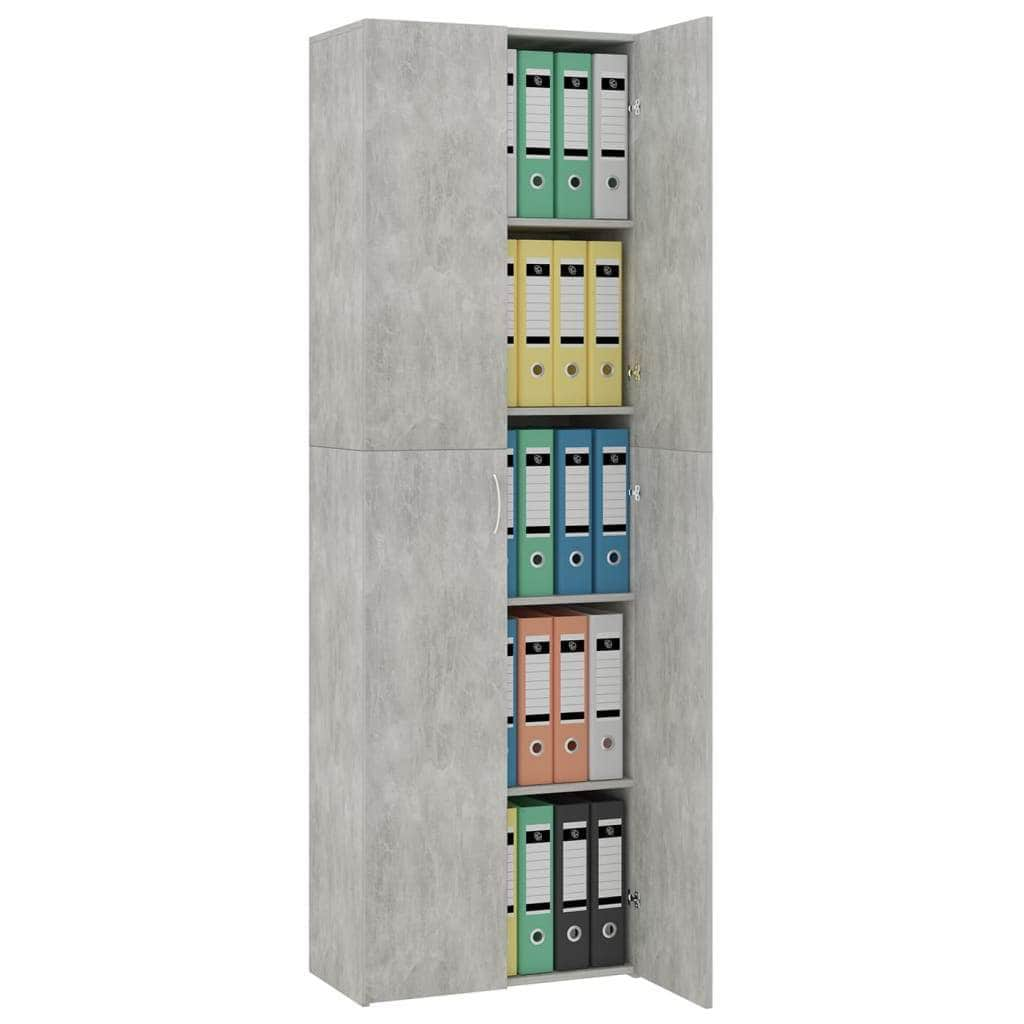 Office Cabinet Concrete Grey Chipboard