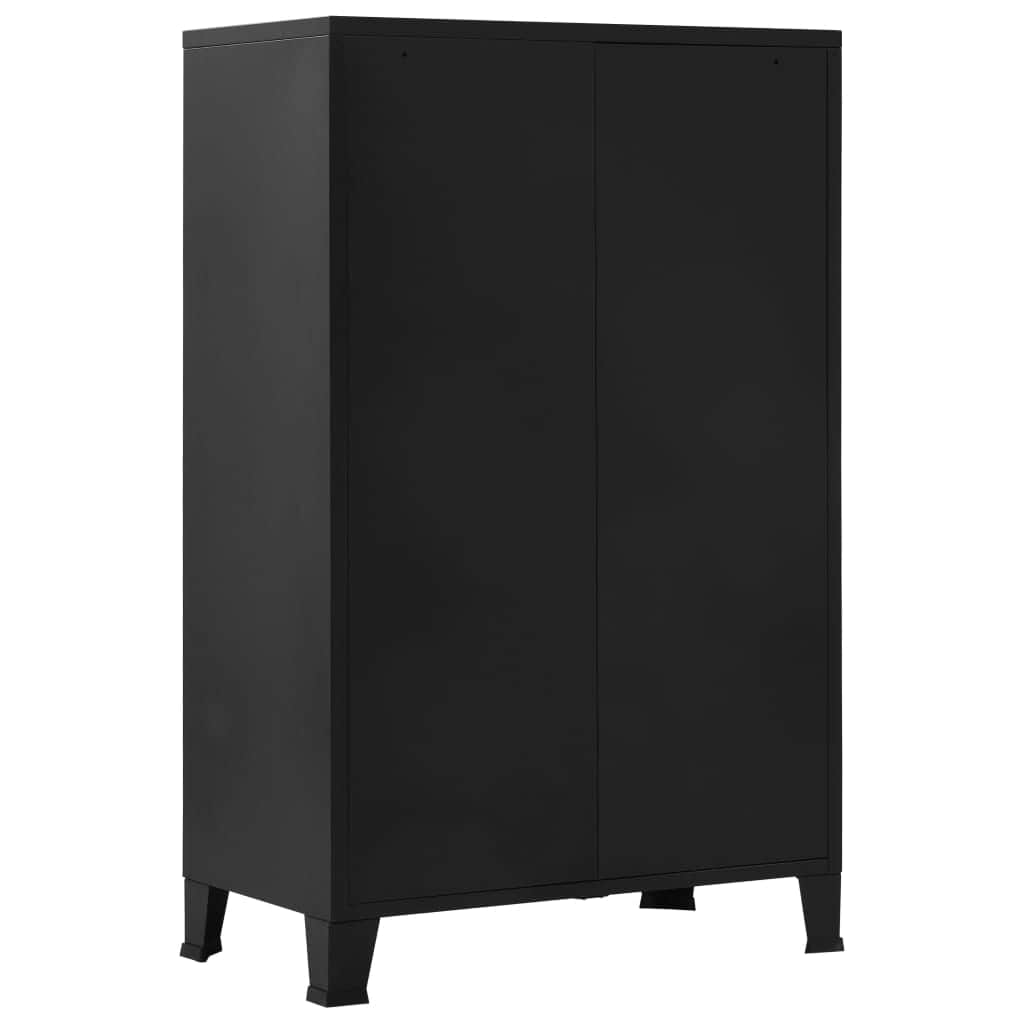 Office Cabinet with esh Doors Industrial Black Steel